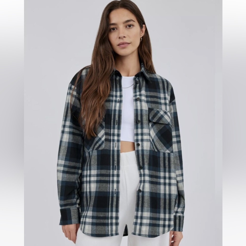 Aritzia The Group by Babaton Fisher Plaid Shirt (XXS)